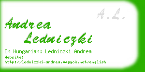 andrea ledniczki business card